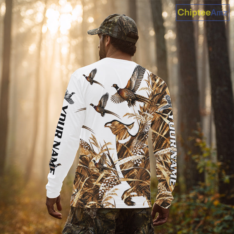 Upland Bird Pheasant Hunting Shirt Custom Wildlife Hunter Gift Performance Appare NHT1753