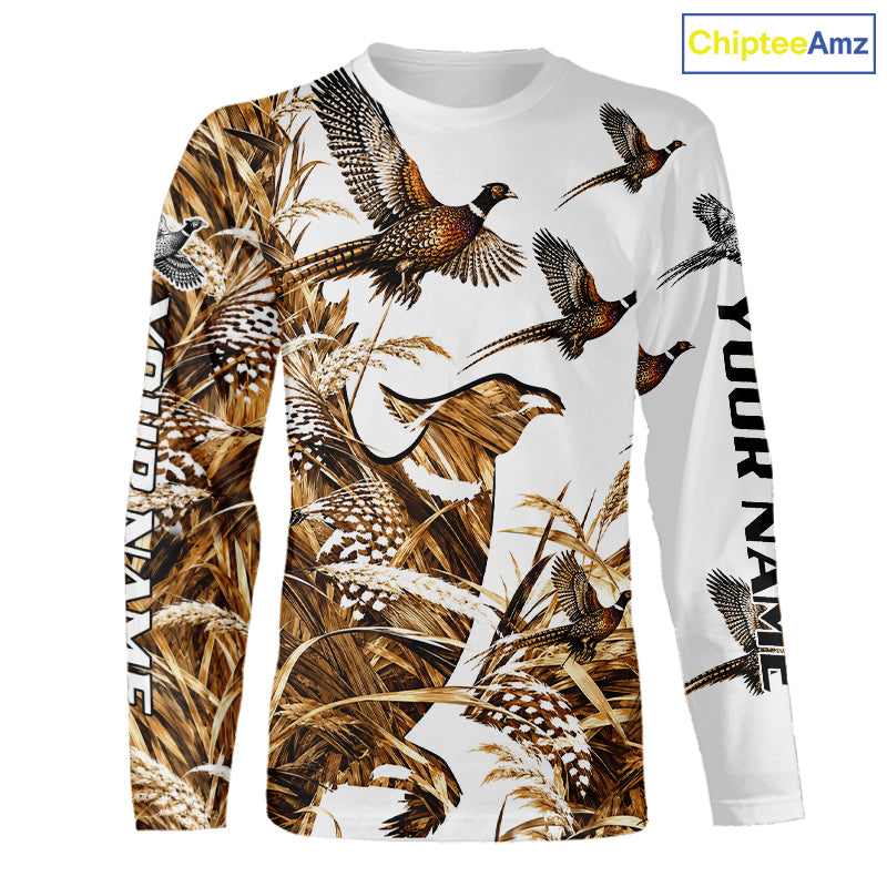 Upland Bird Pheasant Hunting Shirt Custom Wildlife Hunter Gift Performance Appare NHT1753