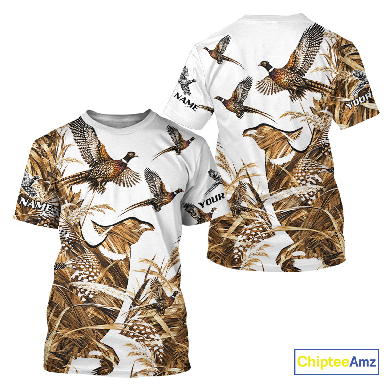 Upland Bird Pheasant Hunting Shirt Custom Wildlife Hunter Gift Performance Appare NHT1753