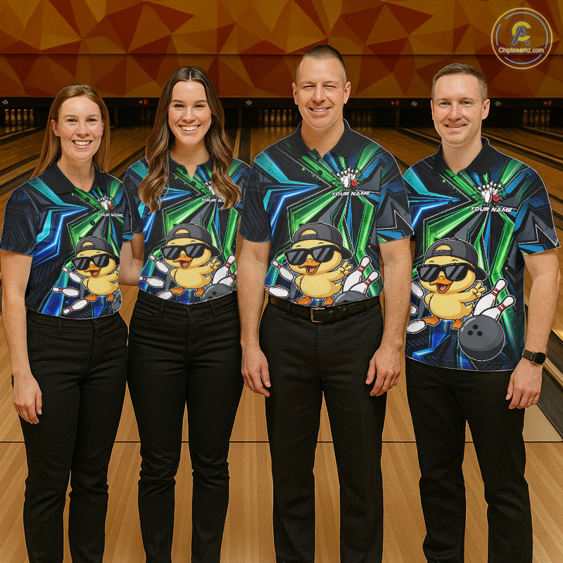 Custom Women Bowling Shirt With Funny Duck – Personalized Team Bowling Jersey, 3D Bowling Shirt NHT1411