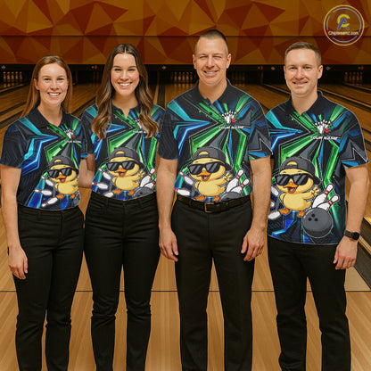 Custom Women Bowling Shirt With Funny Duck – Personalized Team Bowling Jersey, 3D Bowling Shirt NHT1411