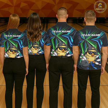 Custom Women Bowling Shirt With Funny Duck – Personalized Team Bowling Jersey, 3D Bowling Shirt NHT1411