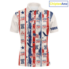 Load image into Gallery viewer, Custom America 250Th Anniversary Men's Polo - Vintage Patriotic USA Flag Personalized Performance Jersey NHT982 - Men's Lo...