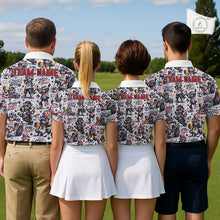 Load image into Gallery viewer, Funny Patriotic Raccoon Personalized Men's Golf Polo Shirt- America 250 Years Golf Gift NHT984
