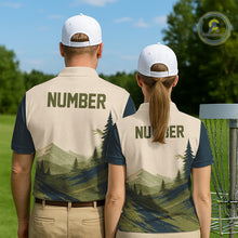 Load image into Gallery viewer, Green Sunset Customized Womens Disc Golf Polo Shirt Number Disc Golf Tops For Women NHT833