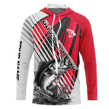 Load image into Gallery viewer, Largemouth Bass Fishing Shirts Long Sleeve Hooded Customize Name, Personalized Fishing Gift NHT381