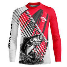 Load image into Gallery viewer, Largemouth Bass Kids Fishing Shirts Long Sleeve Customize Name, Personalized Fishing Gift NHT381