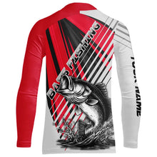 Load image into Gallery viewer, Largemouth Bass Kids Fishing Shirts Long Sleeve Customize Name, Personalized Fishing Gift NHT381