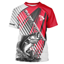 Load image into Gallery viewer, Largemouth Bass Fishing T-Shirts Customize Name, Personalized Fishing Gift NHT381