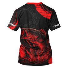Load image into Gallery viewer, Personalized Bass Fishing Jerseys, Bass Fishing Shirt| Red NHT382