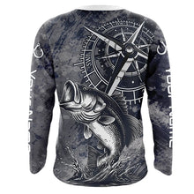 Load image into Gallery viewer, Personalized Bass Performance Fishing Shirts , Bass Compass Tournament Shirts NHT389