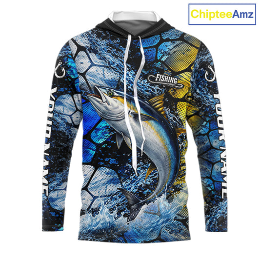 Tuna Fishing Customize Name Long Sleeve Fishing Shirts, Personalized Tuna Fishing Gift NHT438