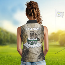 Load image into Gallery viewer, Person wearing a sleeveless shirt with a raccoon design and 'Team Name' text on a golf course.