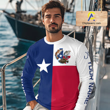 Load image into Gallery viewer, Texas Slam Long Sleeve Jersey With Redfish, Trout &amp; Flounder Texas Saltwater Fishing Shirt For Men 