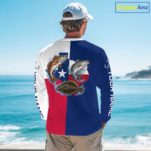 Load image into Gallery viewer, Texas Slam Long Sleeve Jersey With Redfish, Trout &amp; Flounder Texas Saltwater Fishing Shirt For Men 