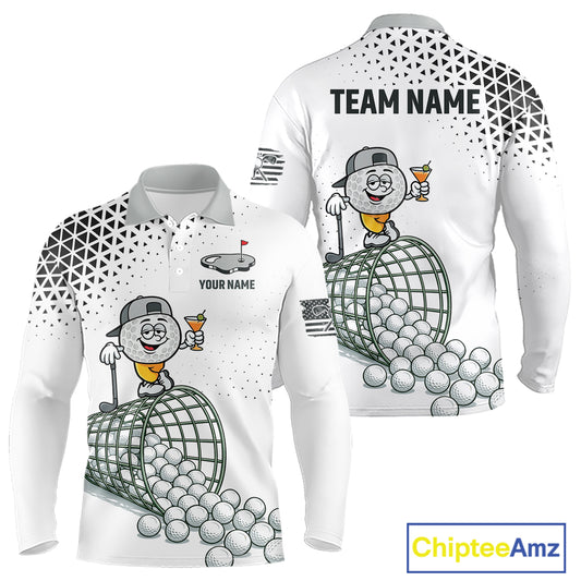 Funny Custom Mens Golf Polo Shirt, Personalized Drinking Golf Jersey, Custom Golf Outfit For Familly Team Shirt NHT697