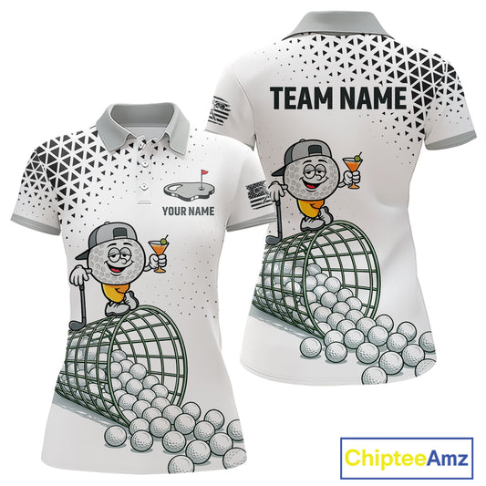 Funny Custom Womens Golf Polo Shirt, Personalized Drinking Golf Jersey, Custom Golf Outfit For Familly Team Shirt NHT697