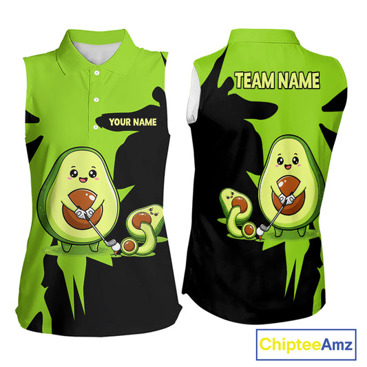 Green Golf Jerseys Funny Avocado Golf Shirts For Womens Custom Golf Team Shirts For Golfers NHT893