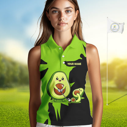 Green Golf Jerseys Funny Avocado Golf Shirts For Womens Custom Golf Team Shirts For Golfers NHT893