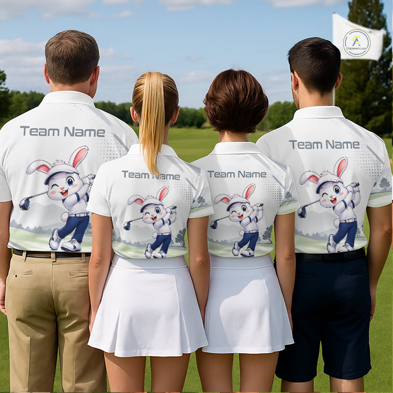 Custom Bunny Golf Polo Shirt – Personalized Rabbit Golf Shirt, Funny Golfer Gift For Women's NHT1049