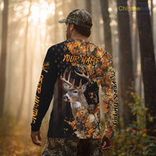 Load image into Gallery viewer, Deer Hunting Shirt US Flag 3D All Over Print Orange Black, Custom Name Personalized Gift NHT296