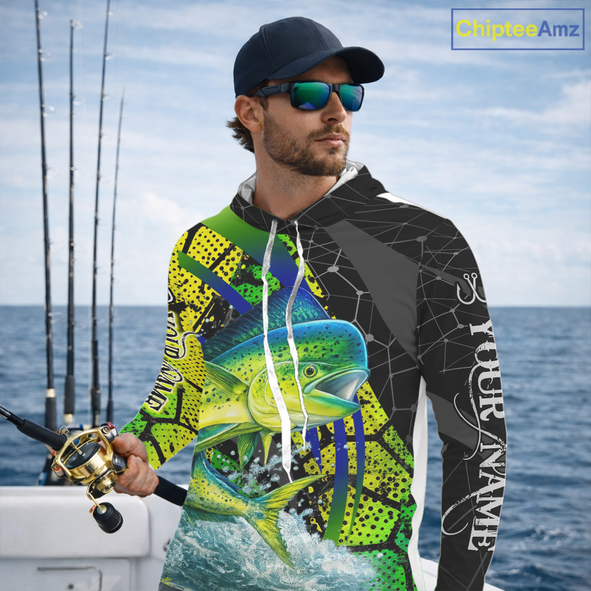 Personalized Mahi Mahi Fishing Jerseys 3D Long Sleeve Shirt, Fishing Gift  NHT402