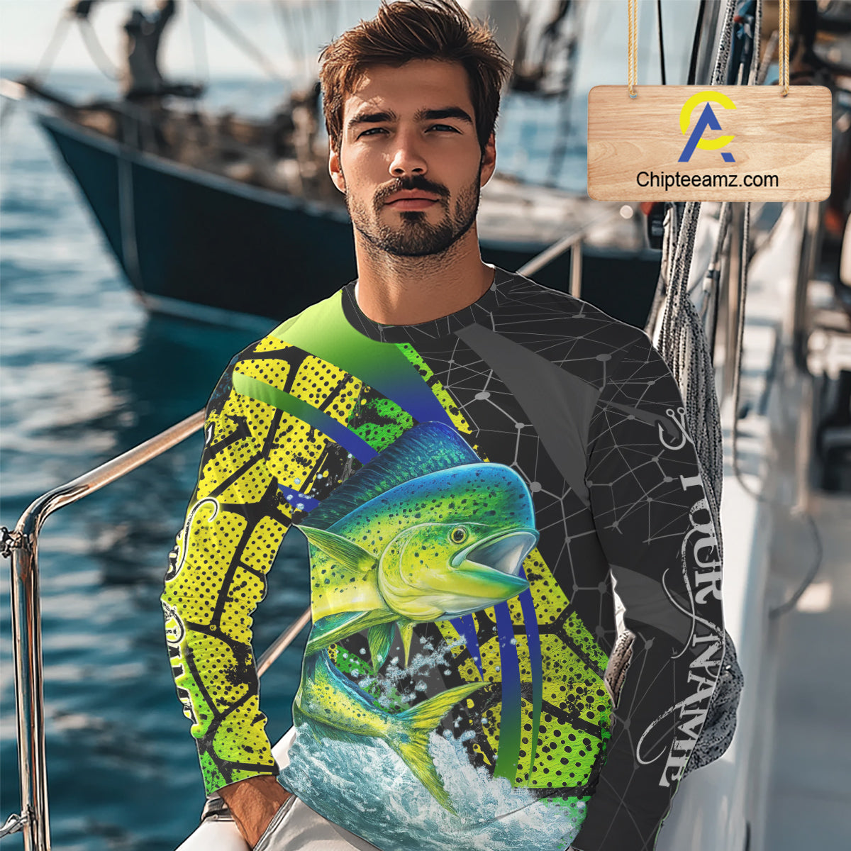 Personalized Mahi Mahi Fishing Jerseys 3D Long Sleeve Shirt, Fishing Gift  NHT402
