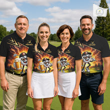 Load image into Gallery viewer, Funny Golf Ball Womens Golf Polo Shirts Custom Golf And Beer Golf Apparel For Golfer NHT899