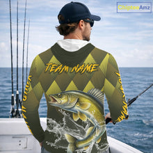 Load image into Gallery viewer, Custom Walleye Fishing Long Sleeve Tournament Fishing Shirts, Walleye Fishing Apparel NHT411