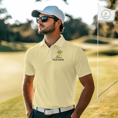 Funny Banana Mens Golf Polo Shirt, Custom Golf Polo For Men, Golf Apparel Gift For Golf Lovers NHT905