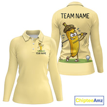 Load image into Gallery viewer, Funny Banana Womens Golf Polo Shirt, Custom Golf Polo For Women, Golf Jersey For Golf Lovers NHT906