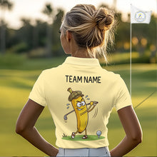 Load image into Gallery viewer, Funny Banana Womens Golf Polo Shirt, Custom Golf Polo For Women, Golf Jersey For Golf Lovers NHT906