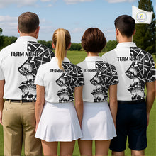Load image into Gallery viewer, Custom Skull Womens Golf Polo Shirt Personalized Name, Golf Team Polo Jersey| Black NHT1060