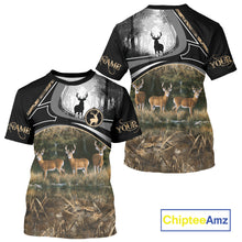Load image into Gallery viewer, Personalized Whitetail Deer Hunting 3D All Over Printed Hoodie Brown Camouflage, Hunting Gift NHT366