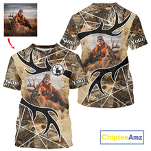 Load image into Gallery viewer, Personalized Deer Hunting Shirt with Your Deer Photo &amp; Name, Full Print 3D Shirt NHT235