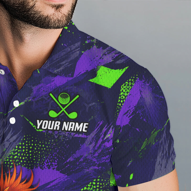 Personalized Funny Chicken Golf Polo Shirt Custom Team Name Golf Gift For Men NHT1246