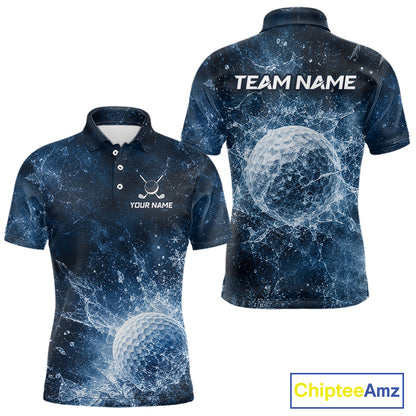 Ice Splash Golf Top, Personalized Golf Polo Shirt, Custom Golf Team Shirt, Golf Gift For Men NHT1406