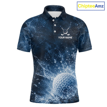 Ice Splash Golf Top, Personalized Golf Polo Shirt, Custom Golf Team Shirt, Golf Gift For Men NHT1406