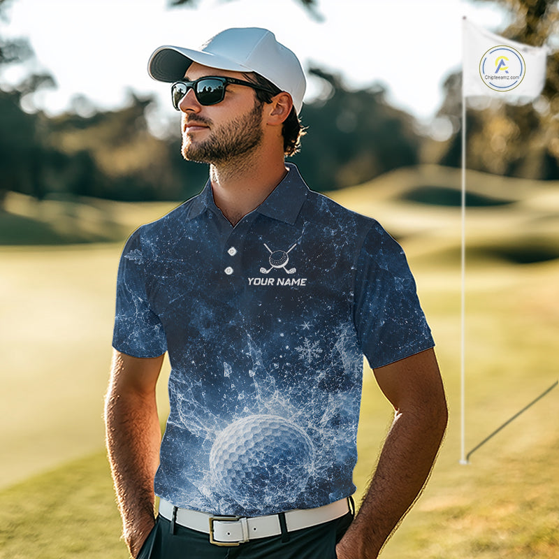 Ice Splash Golf Top, Personalized Golf Polo Shirt, Custom Golf Team Shirt, Golf Gift For Men NHT1406