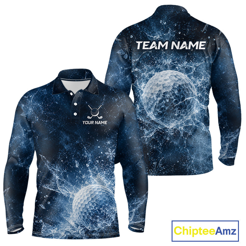 Ice Splash Golf Top, Personalized Golf Polo Shirt, Custom Golf Team Shirt, Golf Gift For Men NHT1406