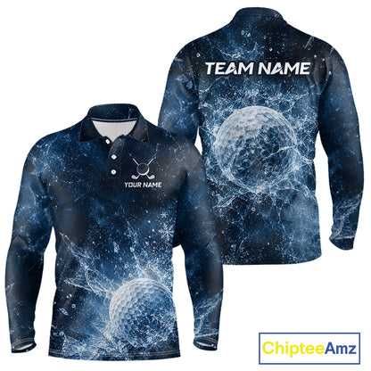 Ice Splash Golf Top, Personalized Golf Polo Shirt, Custom Golf Team Shirt, Golf Gift For Men NHT1406