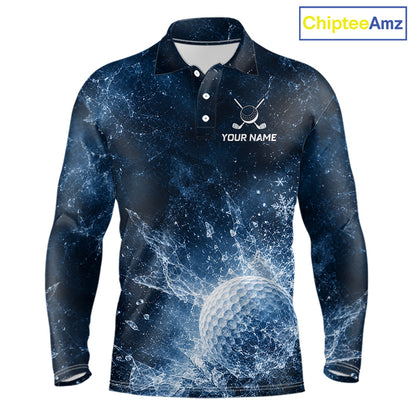 Ice Splash Golf Top, Personalized Golf Polo Shirt, Custom Golf Team Shirt, Golf Gift For Men NHT1406
