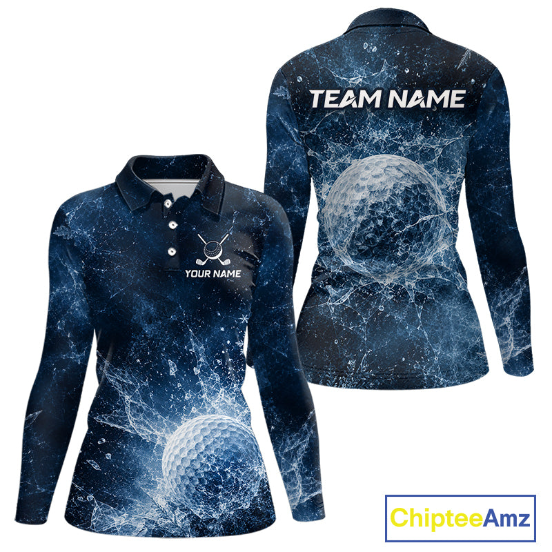 Ice Splash Golf Top, Personalized Golf Polo Shirt, Custom Golf Team Shirt, Golf Gift For Women NHT1406