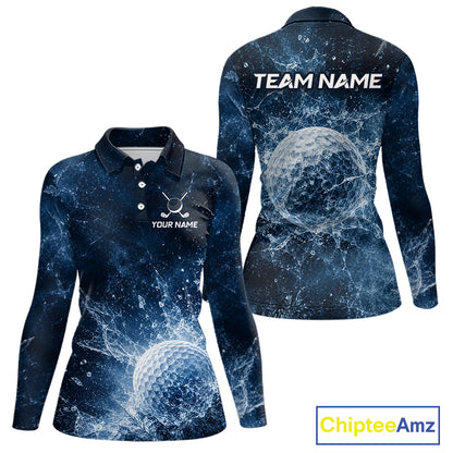 Ice Splash Golf Top, Personalized Golf Polo Shirt, Custom Golf Team Shirt, Golf Gift For Women NHT1406