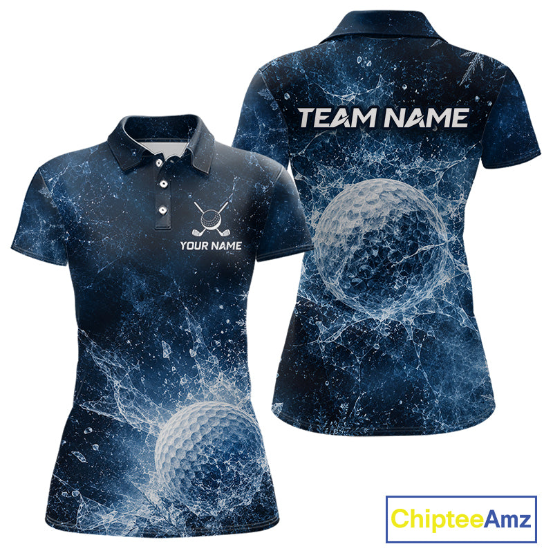 Ice Splash Golf Top, Personalized Golf Polo Shirt, Custom Golf Team Shirt, Golf Gift For Women NHT1406