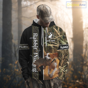 Custom Rabbit Hunting With Beagle Dog Camo 3D All Over Printed Shirt, Hunting Gift NHT161
