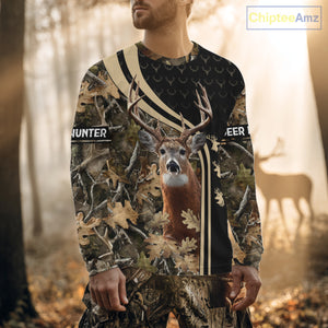 Custom Camo Forest 3D Animal Deer Hunting Shirt Best Hunting Clothes For Season NHT98