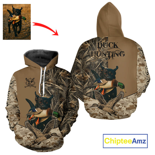 Personalized Hunting Shirt for Hunters – Custom Dog Image and Your Name NHT325