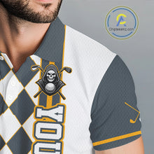Load image into Gallery viewer, Close-up of a sports jersey with a logo and text on a gray background
