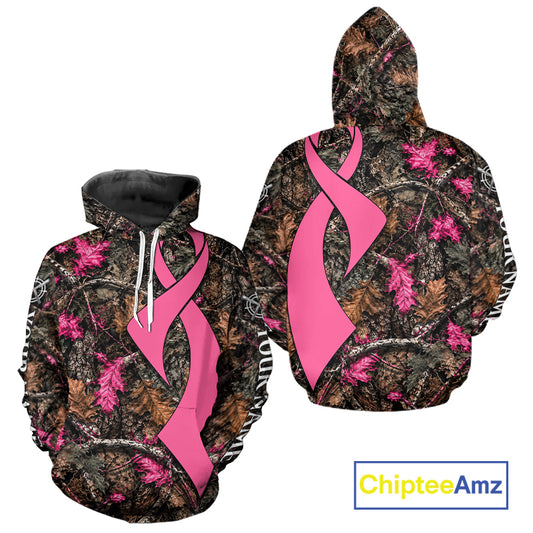 Hunting Season Shirt 3D Design Breast Cancer Awareness Custom Hunting Gift, Hunting Shirt NHT1618